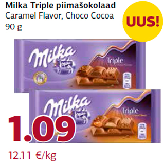 Allahindlus - Milka Triple piimašokolaad