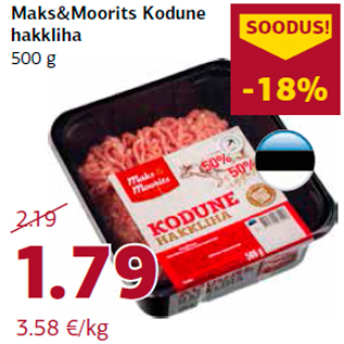 Allahindlus - Maks&Moorits Kodune hakkliha 500 g