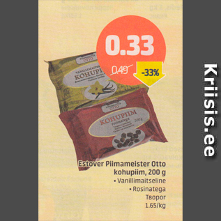 Allahindlus - Estover Piimameister Otto kohupiim, 200 g