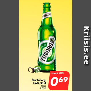 Allahindlus - Õlu Tuborg, 4,6%, 33 cl