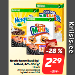 Allahindlus - Nestle hommikusöögihelbed, 425-450 g*