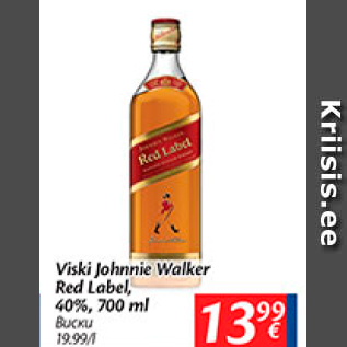 Allahindlus - Viski Johnnie Walker Red Label