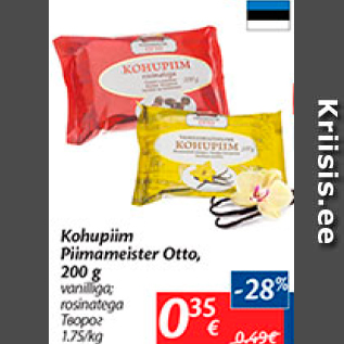 Allahindlus - Kohupiim Piimameister Otto, 200 g