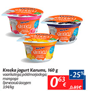 Allahindlus - Kreeka jogurt Karums, 160 g