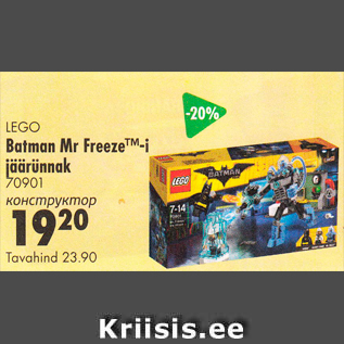 Allahindlus - LEGO Batman Mr Freeze tm-i jäärünnak