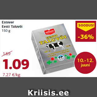 Allahindlus - Estover Eesti Taluvõi 150 g