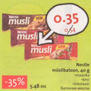 Allahindlus - Nestle müslibatoon