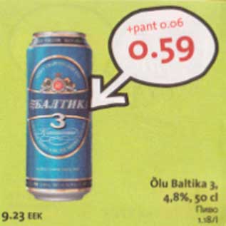 Allahindlus - Õlu Baltika 3.