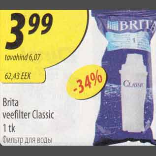 Allahindlus - Brita veefilter Classic