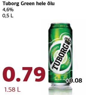 Allahindlus - Tuborg Green hele õlu