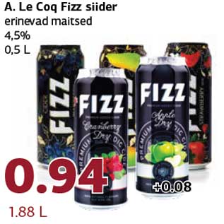 Allahindlus - A. Le Coq Fizz siider