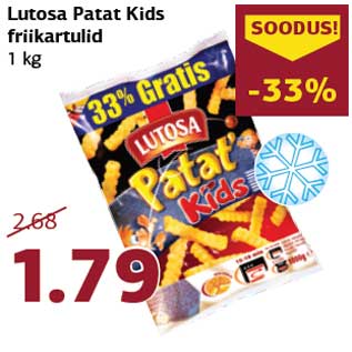 Allahindlus - Lutosa Patat Kids friikartulid