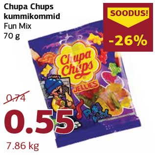 Allahindlus - Chupa Chups kummikommid Fun Mix