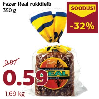 Allahindlus - Fazer Real rukkileib