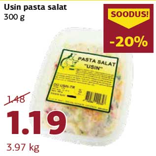 Allahindlus - Usin pasta salat