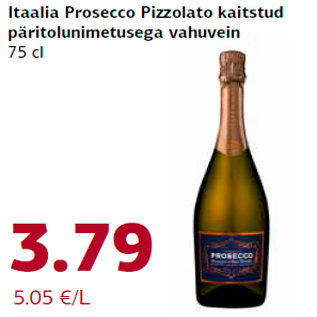 Allahindlus - Itaalia Prosecco Pizzolato kaitstud päritolunimetusega vahuvein 75 cl