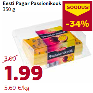 Allahindlus - Eesti Pagar Passionikook 350 g