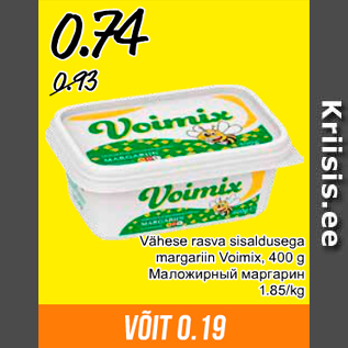 Allahindlus - Vähese rasva sisaldusega margariin Voimix, 400 g