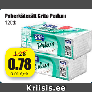 Allahindlus - Paberkäterätt Grite Perlum 120tk