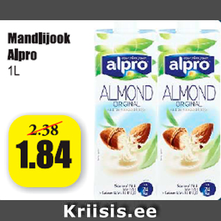 Allahindlus - Mandlijook Alpro 1 l