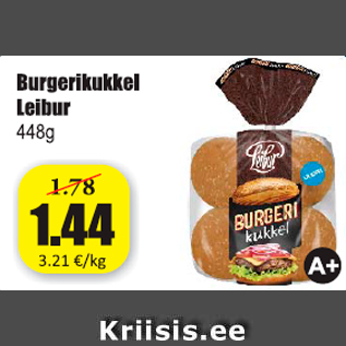 Allahindlus - Burgerikukkel Leibur 448 g