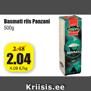 Allahindlus - Basmati riis Panzani 500 g