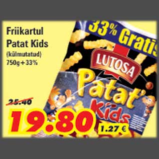 Allahindlus - Friikartul Patat Kids