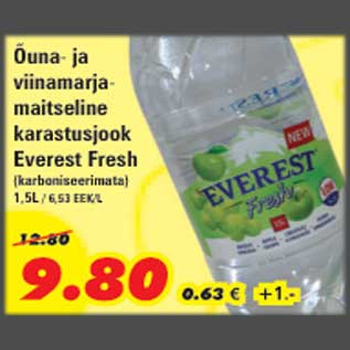 Allahindlus - Õuna- ja viinamarja- maitseline karastusjook Everest Fresh