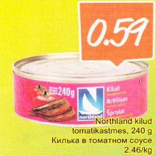 Allahindlus - Northland kilud tomatikastmes, 240 g