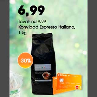 Allahindlus - Kohvioad Espresso Italiano, 1 kg