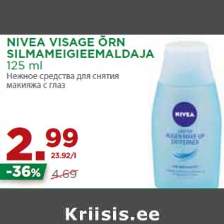 Allahindlus - NIVEA VISAGE ÕRN SILMAMEIGIEEMALDAJA