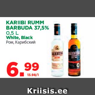 Allahindlus - KARIIBI RUMM BARBUDA 37,5% 0,5 L