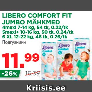 Allahindlus - LIBERO COMFORT FIT JUMBO MÄHKMED