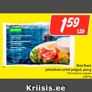 Allahindlus - Rimi Basic jahutatud surimi pulgad, 400 g