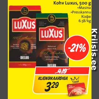 Allahindlus - Kohv Luxus, 500 g