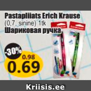 Allahindlus - pastapliiats Erich Krause