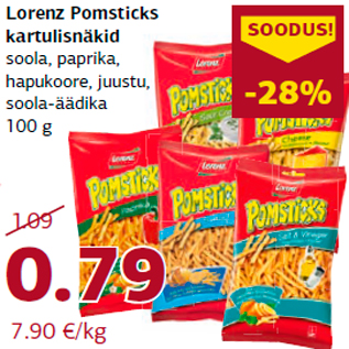 Allahindlus - Lorenz Pomsticks kartulisnäkid