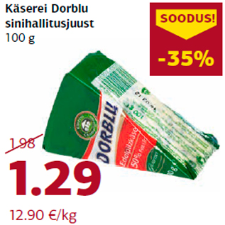 Allahindlus - Käserei Dorblu sinihallitusjuust 100 g