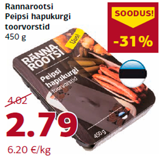 Allahindlus - Rannarootsi Peipsi hapukurgi toorvorstid 450 g