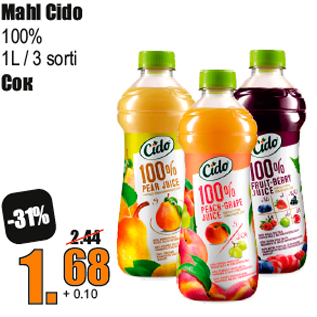 Allahindlus - Mahl Cido 100% 1L / 3 sorti