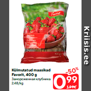 Allahindlus - Külmutatud maasikad Favorit, 400 g