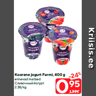 Allahindlus - Koorene jogurt Farmi, 400 g