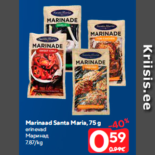 Allahindlus - Marinaad Santa Maria, 75 g