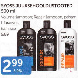 Allahindlus - SYOSS JUUKSEHOOLDUSTOOTED 500 ML