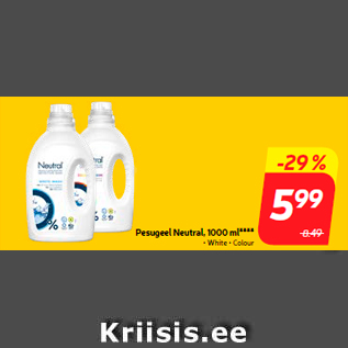 Allahindlus - Pesugeel Neutral, 1000 ml****