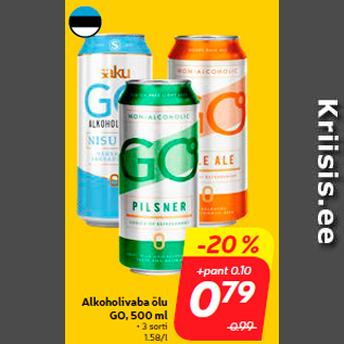 Allahindlus - Alkoholivaba õlu GO, 500 ml