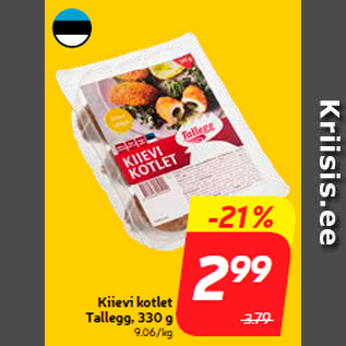 Allahindlus - Kiievi kotlet Tallegg, 330 g