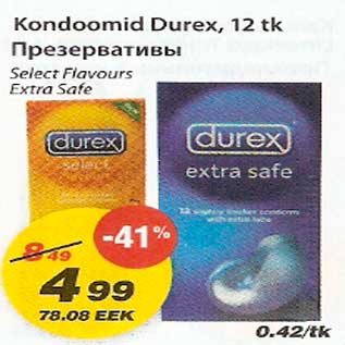 Allahindlus - Kondoomid Durex