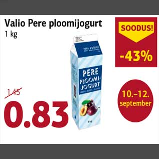 Allahindlus - Valio Pere ploomijogurt 1 kg