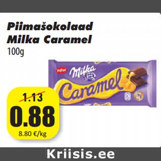 Allahindlus - Piimašokolaad Milka Caramel 100g